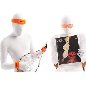 Morphsuits 3-pc ORANGE Sweatband Costume Set with Sunglasses
